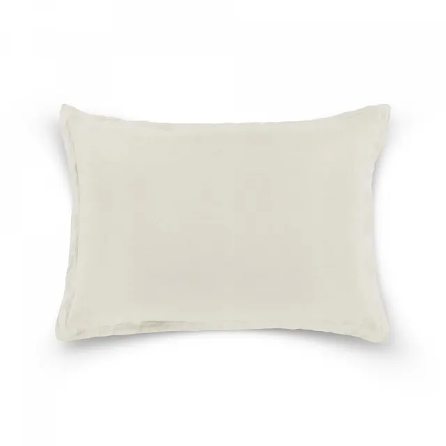 Льняная наволочка WRINKLE WASHED HAMAM 50*70 см (слоновая кость)