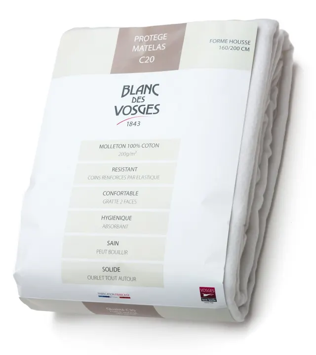 Чехол матраца выс фланель BLANC DES VOSGES