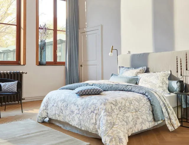 Постельное белье BROCELIANDE COBALT BLANC DES VOSGES
