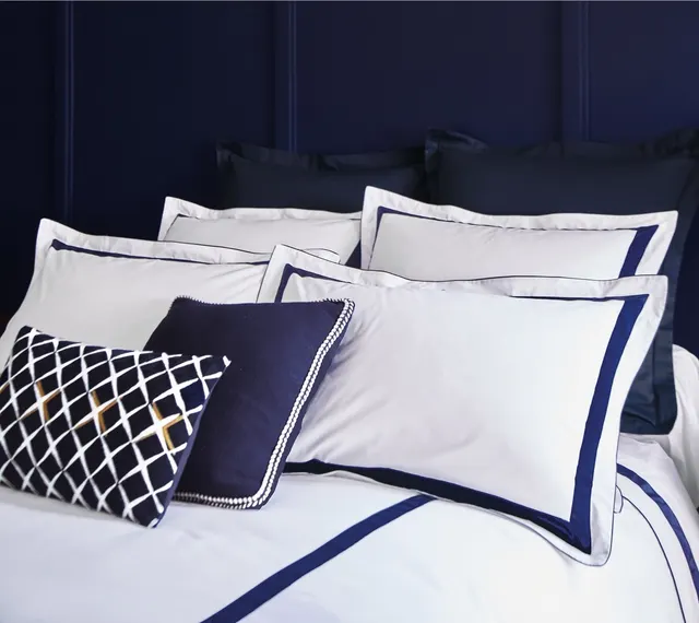 Постельное белье EGERIE BLEU CORINTHE BLANC DES VOSGES